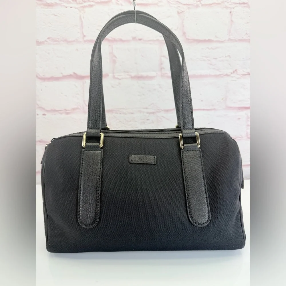 Gucci Black Canvas Top Handle Boston Bag - Picture 3 of 13